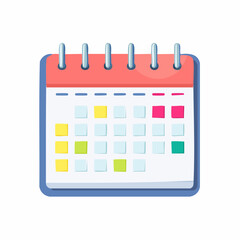 Wall calendar with notes &ndash; Calendar page with marked events in pen.
