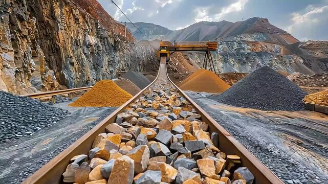 stone crushing industry footage