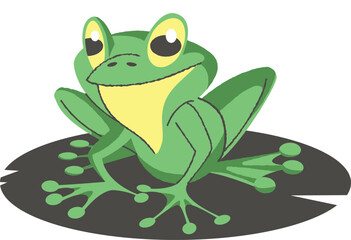 sketch vector illustration silhouette image design icon logo symbol animal green frog sitting on leaf abstract modern classic vintage for advertising image