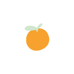 Orange fruit cartoon design vector illustration