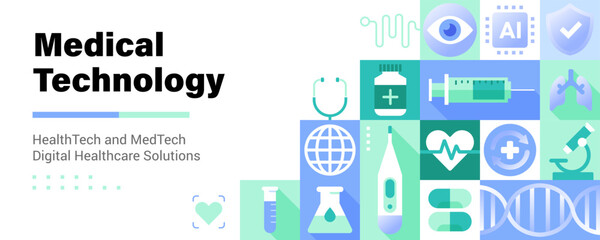 Healthcare and Medical Technology Banner Background