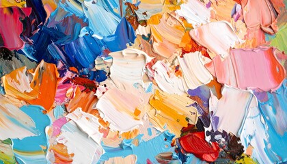 Abstract painting texture with vibrant colors