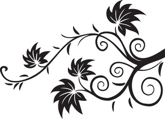 sketch vector illustration silhouette image design icon logo symbol tree branch plant hanging artistic abstract modern classic vintage