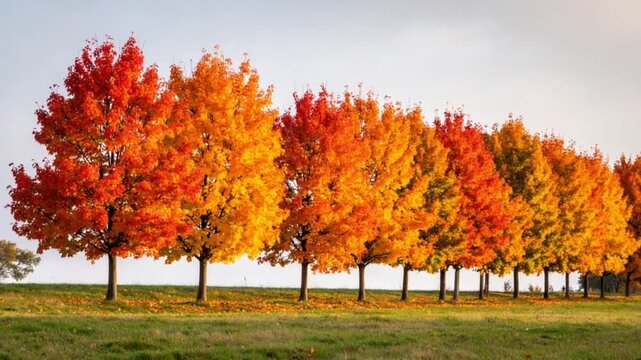 autumn trees in the park