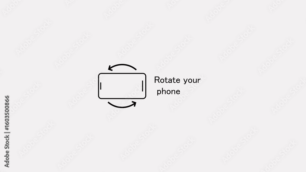 Poster 4k video animation of rotate your phone video stock. vertical animation for rotate your phone to lan
