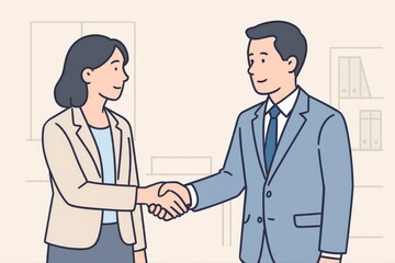 Modern businesspeople shaking hands on a deal to build a successful partnership and create synergy