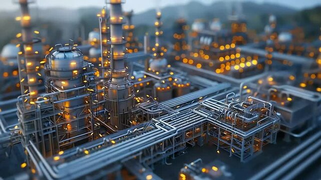 refinery schematic flow diagram footage