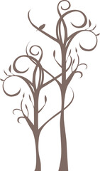 sketch vector illustration silhouette image design icon logo symbol tree branch plant hanging full of leaves artistic unique abstract modern classic vintage ethnic traditional