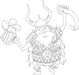 sketch vector illustration silhouette image design icon logo symbol viking king carrying beer abstract modern classic vintage for advertising image