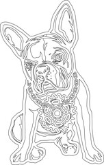 vector sketch illustration silhouette image design icon logo symbol bulldog gangster mafia abstract modern classic vintage for advertising image