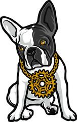 vector sketch illustration silhouette image design icon logo symbol bulldog gangster mafia abstract modern classic vintage for advertising image