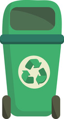 Green Recycle Trash Bin illustration, green eco-friendly icons garbage
