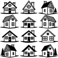 Collection of Simple House Icons