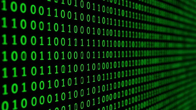Abstract Binary Code Display