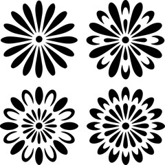 Mandala Stencil Vector Art Set, Decorative Mandala Stencil Design, Circular Mandala Pattern Vector, Abstract Mandala Art Collection, Traditional Mandala Stencil Pack, Floral Mandala Vector Illustratio