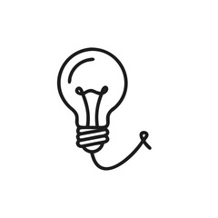 Lightbulb icon illustration for creative ideas.