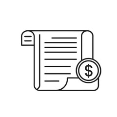 Financial document icon with dollar sign.