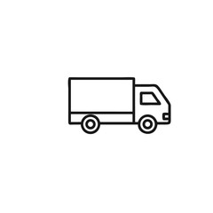Fototapeta premium Delivery truck icon illustration for logistics and transportation.