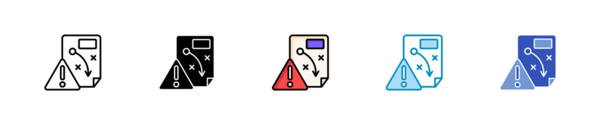 Crisis Response Planning  Icon Set Multiple Style Collection
