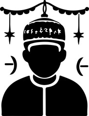 vector illustration of a man with a sword