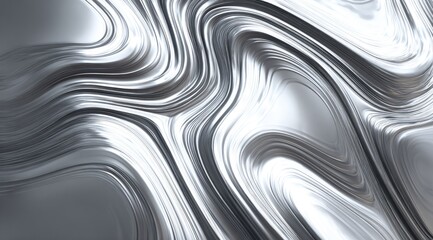 Abstract image depicting swirling, metallic, silver textures with varying shades of gray, creating a dynamic and flowing visual effect