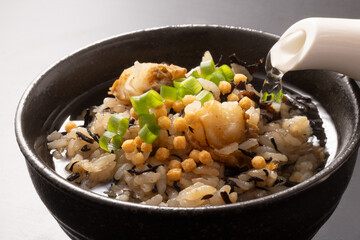 帆立とひじき　茶漬け