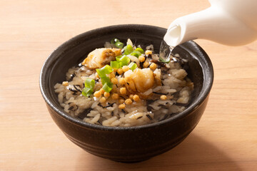 帆立とひじき　茶漬け