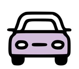 Obraz premium Simple Cartoon Drawing of a Car