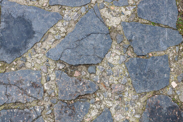 Texture of paved road, top view