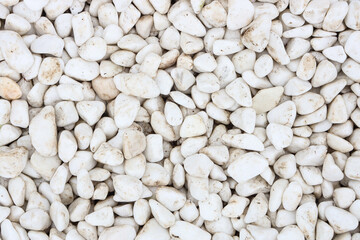 White pebbles as background, closeup