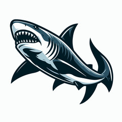 Fototapeta premium megalodon shark vector illustration