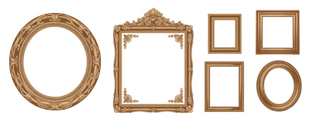  Gold Vintage Elements,  Antique Decorative Ornaments and Frames for Royal Design, Invitations, and Heritage-Themed Projects

