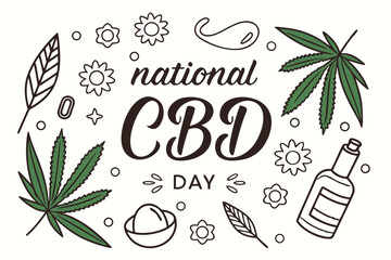NATIONAL CBD DAY vector illustration