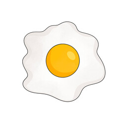 fried egg on a white background