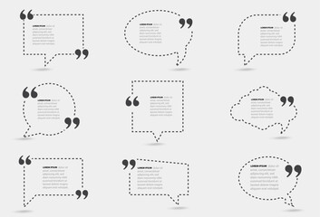 Abstract Text Placement Speech Bubble Set Collection Vector Frame