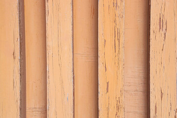 Texture of weathered beige wooden planks, closeup