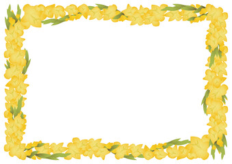 グラジオラス黄フレーム