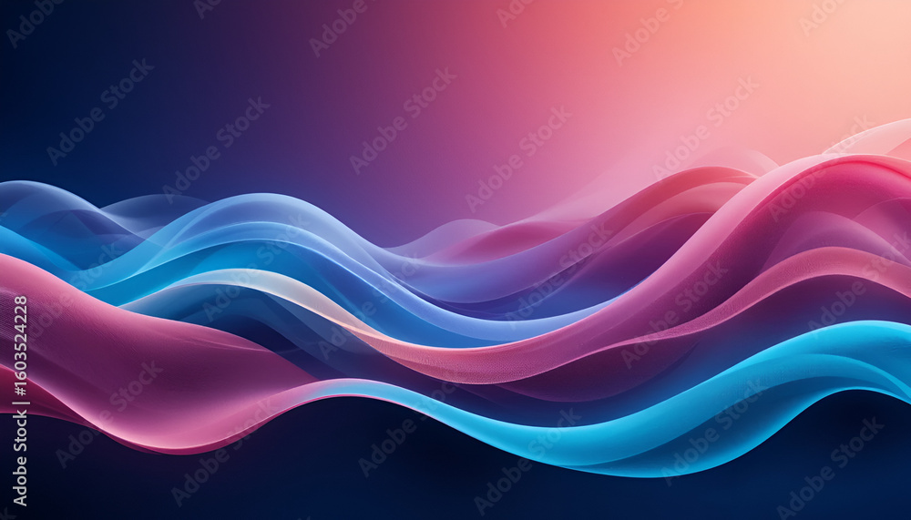 Poster abstract flowing waves of vibrant color creating a dynamic and modern artistic background design