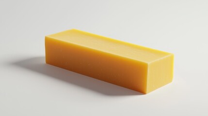 3D illustration of a piece of cheese on white background
