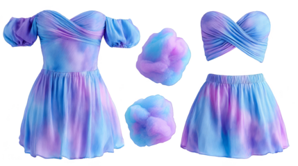 Stunning blue and purple ombre dress, elegant evening gown for special occasions.