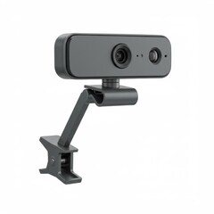 Webcam isolated on white background for video conferencing and streaming.