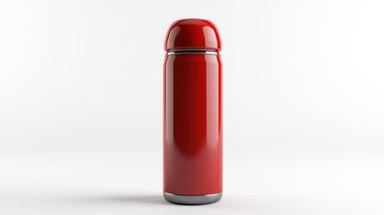 Obraz premium 3D object of a thermos flask on white background