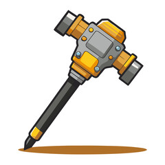 a pneumatic jackhammer or demolition dril, no background vector file.