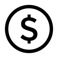 Obraz premium Financial Symbol Dollar Sign in a Circle – Concept of Money and Economy