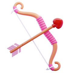 3D Bow and Arrow Illustration