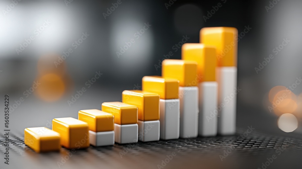 Poster graph bar depicting quantum emotional investment forecast with clear visuals for data analysis and f