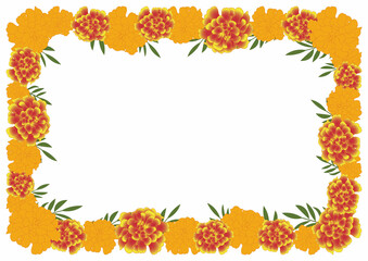 マリーゴールドオレンジフレーム