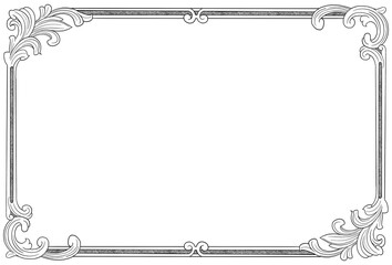 Royal scroll illustration for border and frame
