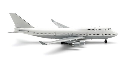 Isolated Airplane on White Background for Travel and Aviation Concepts