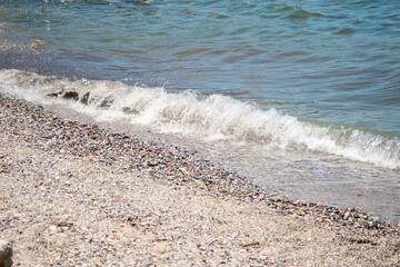 wave crashing on beach